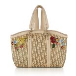 Christian Dior, an embroidered Diorissimo canvas tote