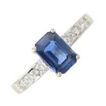 An 18ct gold sapphire and diamond dress ring