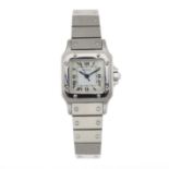 Cartier, a stainless steel Santos automatic bracelet watch
