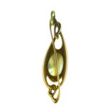 Barnet Henry Joseph, an Arts and Crafts 9 carat gold and pearl pendant
