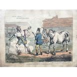 After Henry Alken, A Horse! A Horse!.....; Give me Another Horse......, a pair, colour prints,