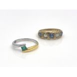 Two gold and gem set rings