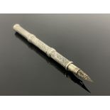 A William IV silver propelling pencil and retractable fountain pen, Sampson Mordan & Gabriel Riddle,