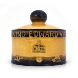 William Moorcroft, an Edward VIII Coronation tobacco jar and cover