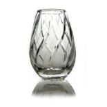 Geoffrey Baxter for Whitefriars, a Modernist cut glass vase