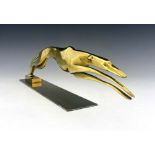 Karl Hagenauer, an Art Deco brass figure of a leaping greyhound
