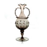 Antonio Salviati, a Venetian glass twin handled pedestal vase