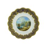 Stefan Nowacki for Lynton, a large painted and gilt porcelain charger