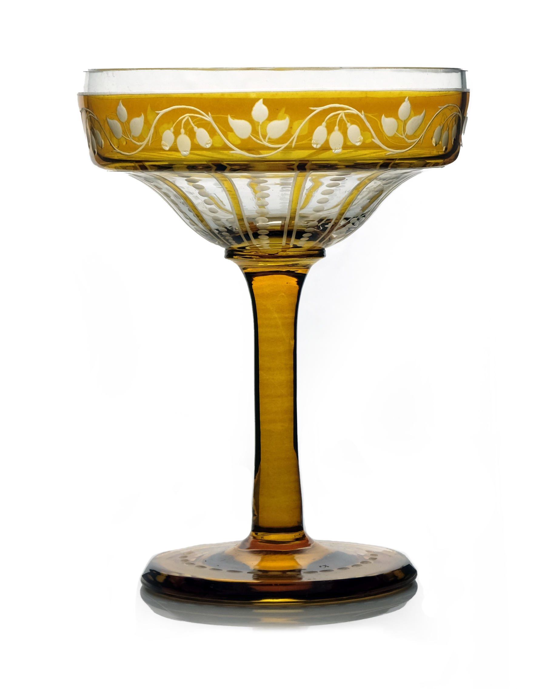 An Austrian Secessionist flash cut Champagne glass