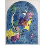 Marc Chagall (Russian-French, 1887-1985), La Tribu de Benjamin, 1964 colour lithograph by Charles