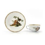 A Meissen tea cup and saucer, circa 1774-1780