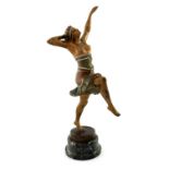 Henry Fugere (French, 1872-1944), La Danse de Salome, signed, Art Deco gilt bronze, mounted on a