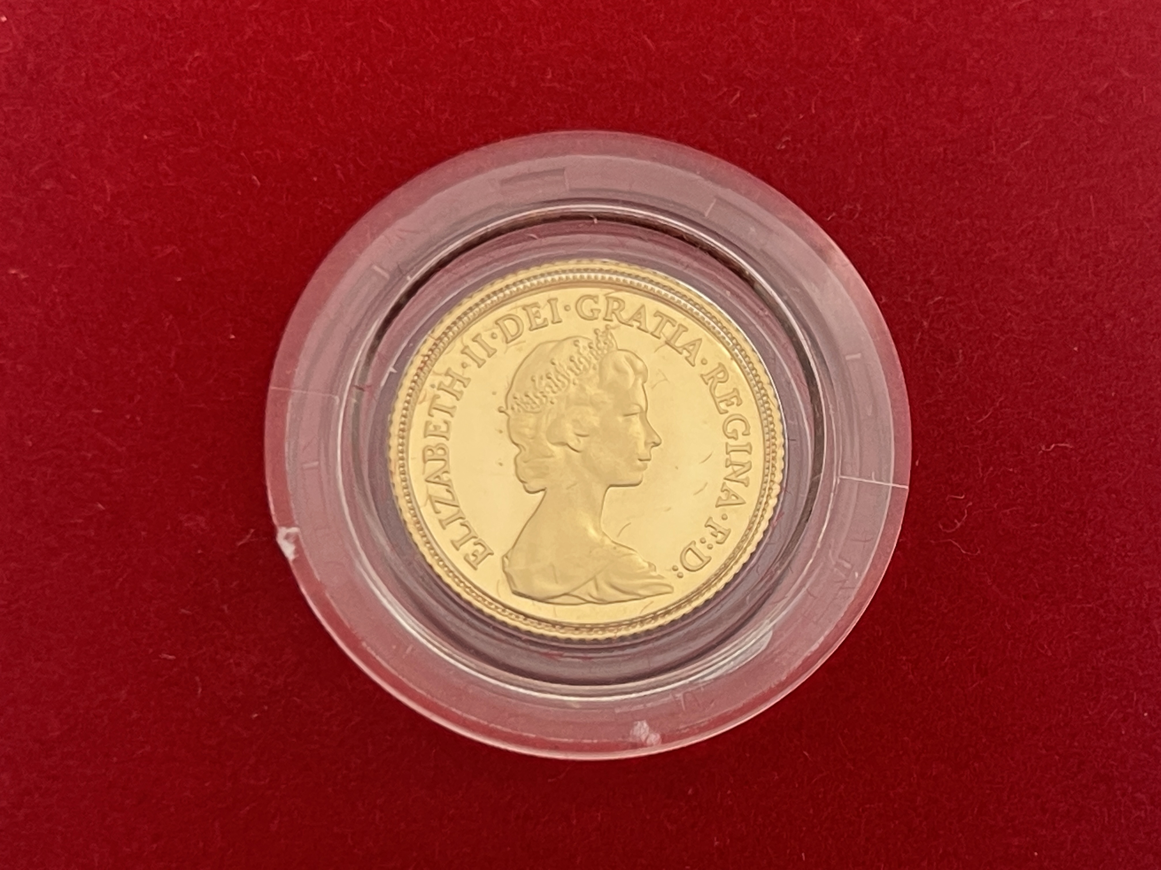 Elizabeth II, gold half sovereign, 1980, in Royal Mint case of issue - Bild 2 aus 3