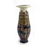 Francis Pope for Doulton Lambeth, a large stoneware vase, gourd form with wide brim, slip