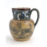 Hannah Barlow for Doulton Lambeth, a stoneware jug,