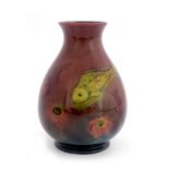 William Moorcroft, a Flambe Fish vase