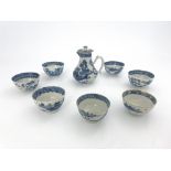 A collection of Chinese export blue and white porcelain