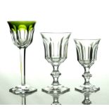 Val St Lambert, a part suite of drinking glasses,