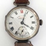 Zenith, a silver wristwatch, dial marked Favre-Leuba & Co. with Roman numerals, subsidiary