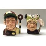 Two Royal Doulton character jugs, 'Ugly Duchess' D6599, 18.5cm high and Jockey D6625, 19.5cm high (