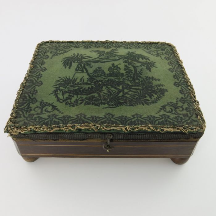 A Regency tin foot warmer, circa 1820, contained i