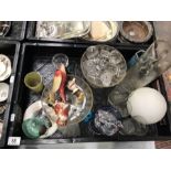 Ceramics and glass, including Wade whimsies, a Dic
