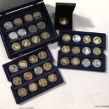Westminster, The Historic Sovereign Collection, thirty-six gold plated coins, in original case,