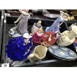 Collection of porcelain ladies, including Royal Do