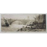 William Lionel Wyllie R.A. (British, 1851-1931), Southwark Bridge, signed l.l., titled verso,