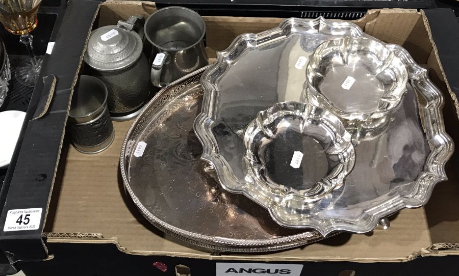 Silver plate and pewter, including Asprey plated s