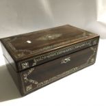 A Victorian mahogany and mother of pearl writing s