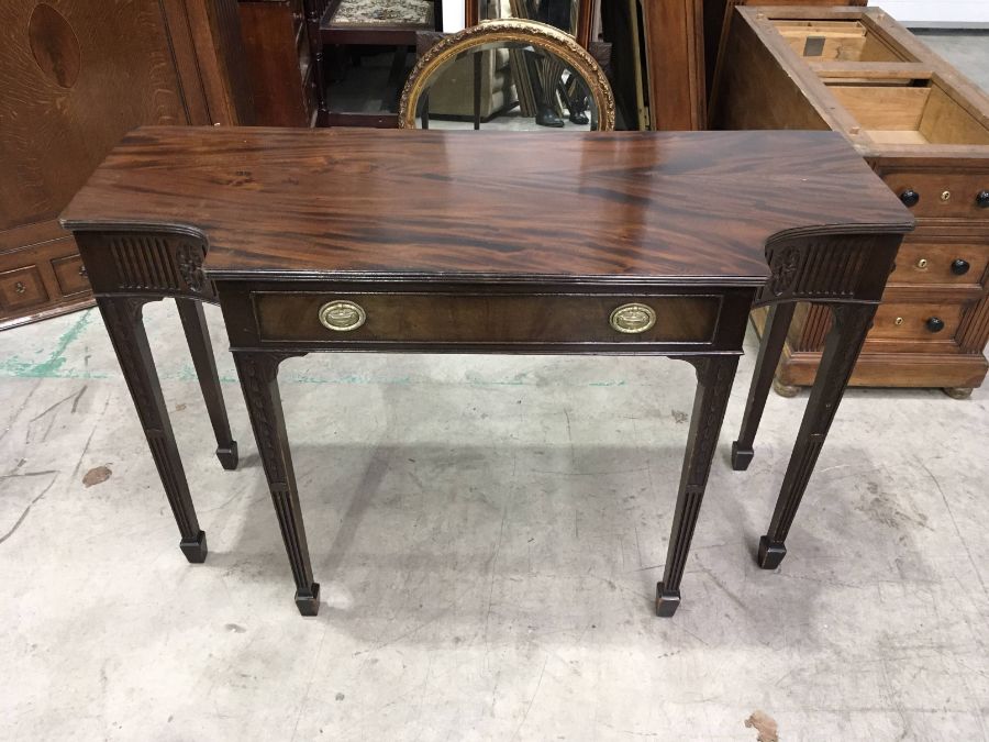 An early 20th century Regency style side table , fitted single drawer, 123cm wide9