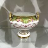 A Cauldon Ware Ltd, twin handled pedestal bowl, pr