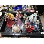 A collection of Royal Doulton ladies, including Ch