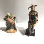 Two Royal Doulton figures Jester HN2016 and Falstaff HN2054 (2)