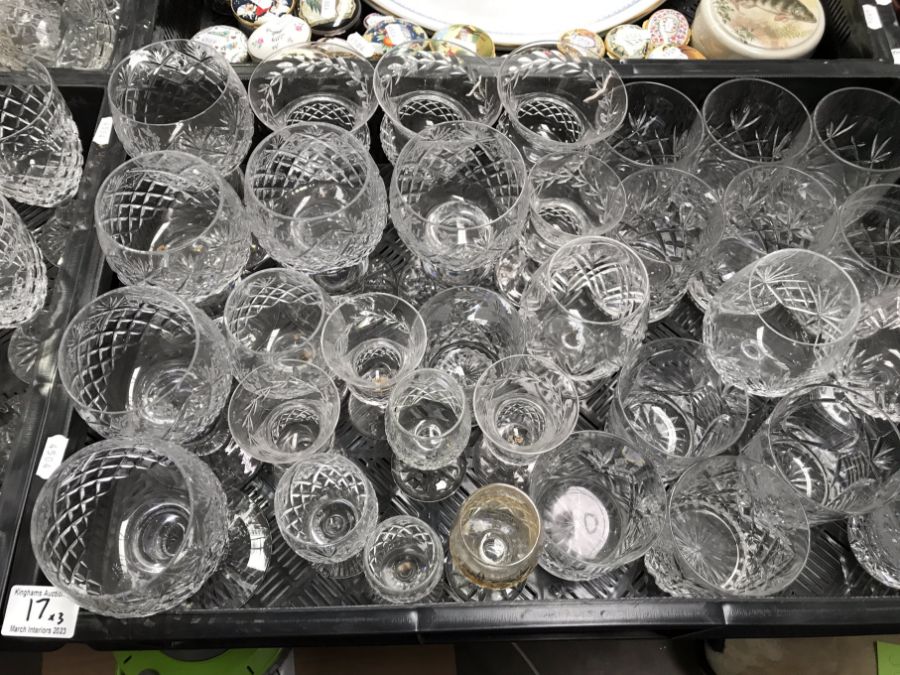 A quantity of cut glass, stem ware, including a pa - Image 2 of 2