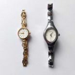 Accurist, a 9ct gold ladies wristwatch, on 9ct gold bracelet, together with a Sekonda stainless