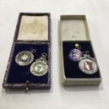 Four silver and enamelled football medals, Napier Athletic & Social Club, West London Hospital