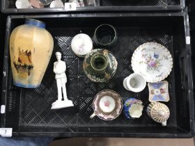 Ceramics and glass, including Dresden chocolate cu