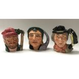 Three Royal Doulton Character jugs, The Lumberjack D6613, 9cm high, Walrus and Carpenter D6604 and