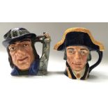 Two Royal Doulton character jugs, 'Lord Nelson' and 'Gulliver', 18.5cm high (2)