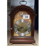 A mahogany cased bracket clock, German striking movement, signed Walt, 28cm high
