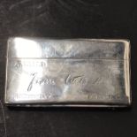 First World War interest, an Edwardian silver vesta holder, Asprey & Co, Birmingham 1916,