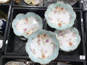 A Limoges dessert service, including pair of compo