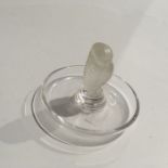 A Lalique Rapace pin dish, frosted, incised mark Lalique Auxerre, 9.5cm wide