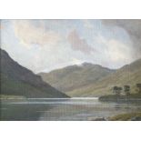 Charles Edward Stewart (Scottish, 1866-1942), a Highland Loch landscape, oil on board, 29 by 40cm,