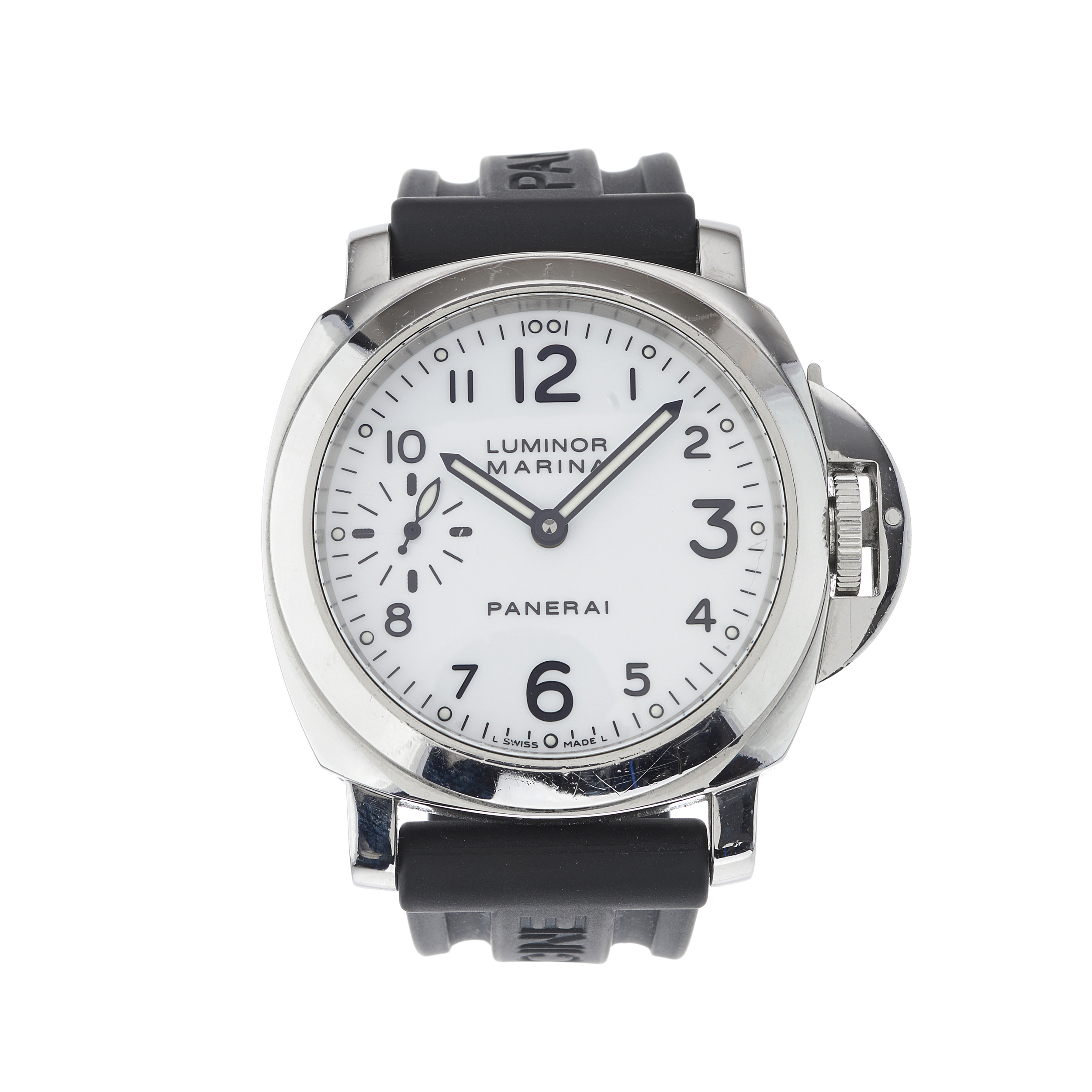 Panerai, a stainless steel Luminor Marina White Dial wrist watch