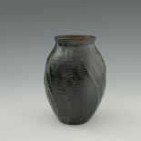 Edwin and Walter Martin for Martin Brothers, a stoneware gourd type vase, 1907, shouldered ovoid