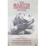 An original poster for the 1978 Martin Brothers Potters exhibition at Sotheby's Belgravia, Richard