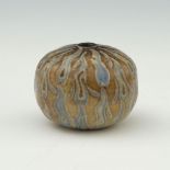 Edwin and Walter Martin for Martin Brothers, a miniature stoneware gourd vase, circa 1905, rounded